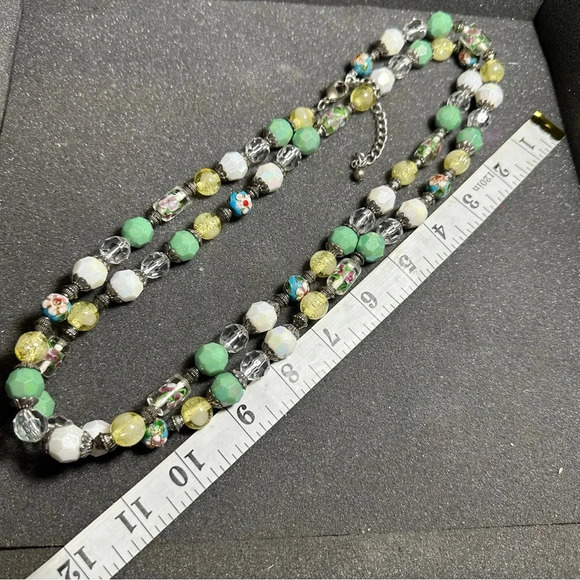 Premier Designs Wildflowers Multicolor Beaded Necklace 44 Inches Long - Picture 6 of 6